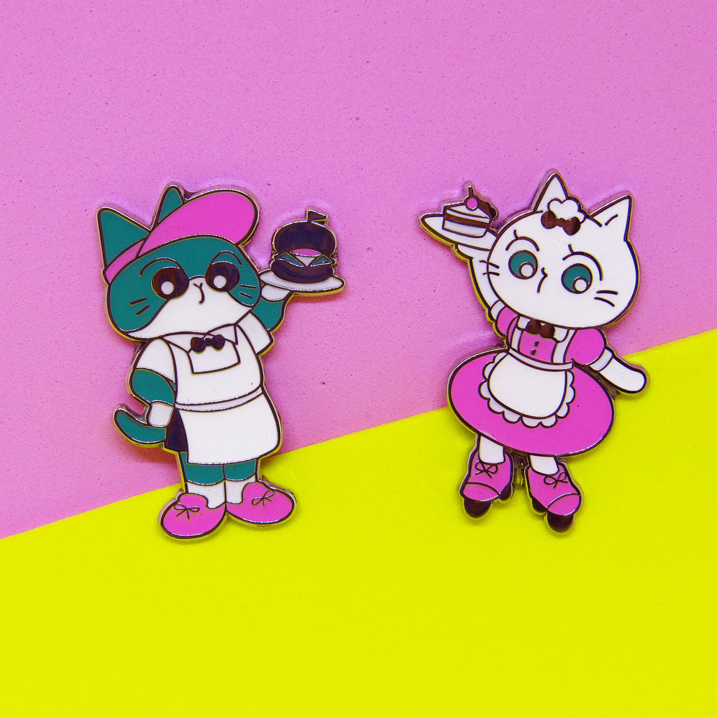 Midnight Cat Cafe Pins SECONDS