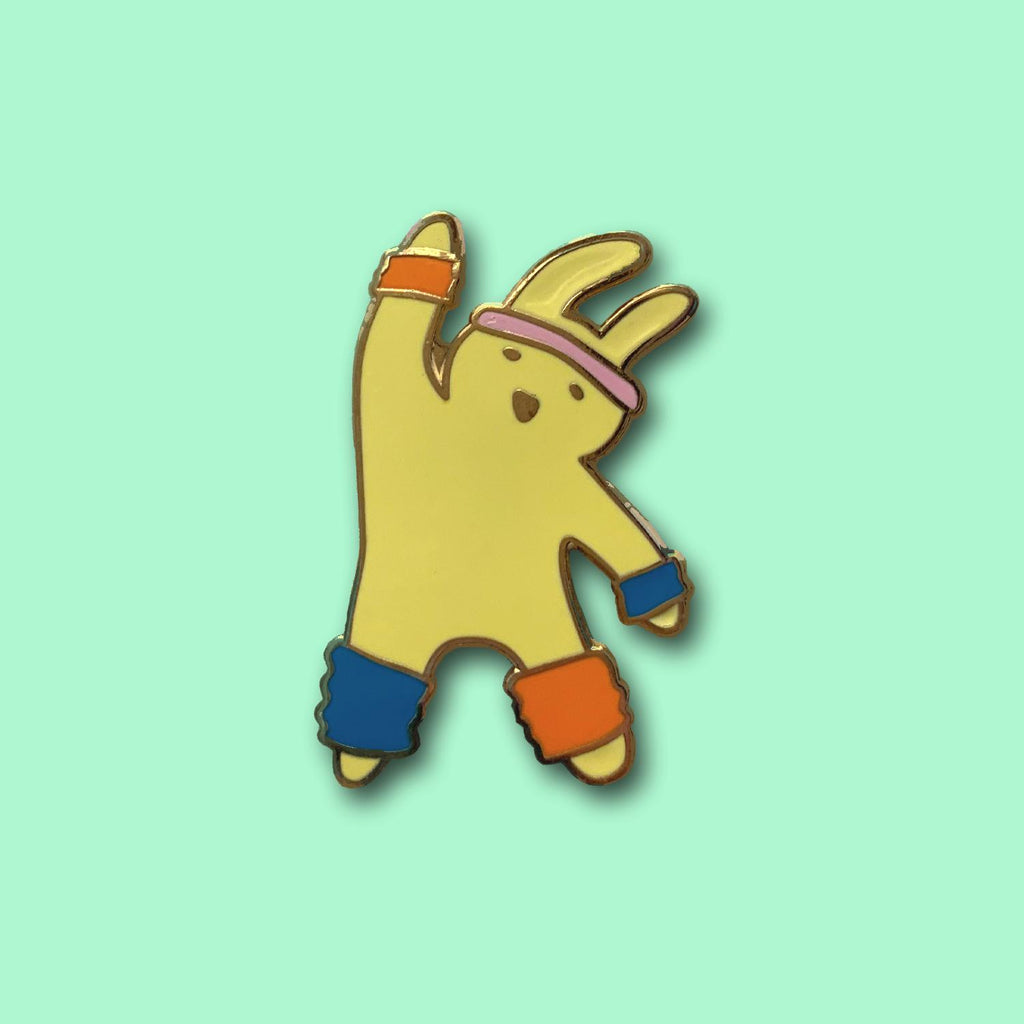 Exercise bunny pin